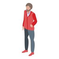 Person unisex icon, isometric style vector