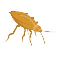 Gold cockroach icon, isometric style vector