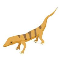 Desert lizard icon, isometric style vector
