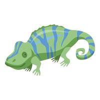 Chameleon icon, isometric style vector