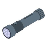 Flashlight icon, isometric style vector