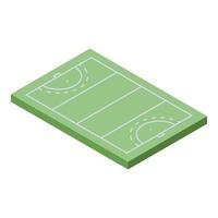 Field hockey area icon, isometric style vector