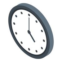 Hospital wall clock icon, isometric style vector