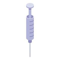 Syringe icon, isometric style vector