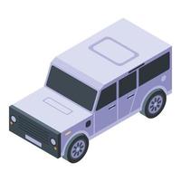 icono de coche de safari, estilo isométrico vector