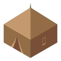 Tourist tent icon, isometric style vector