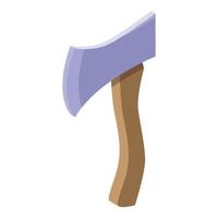 Axe icon, isometric style vector