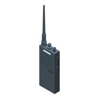 icono de walkie talkie, estilo isométrico vector