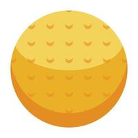 Field hockey ball icon, isometric style vector