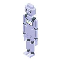 Artificial robot icon, isometric style vector