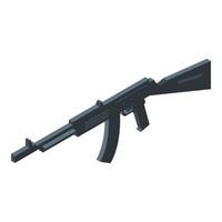 Rifle icon, isometric style vector