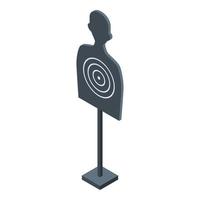 Shooting sport target icon, isometric style vector