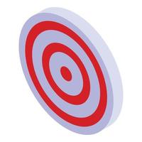 Arch shooting target icon, isometric style vector