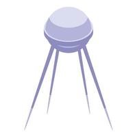 Satellite sphere icon, isometric style vector