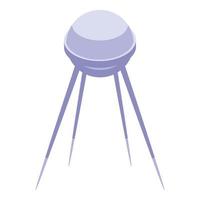 Satellite sphere icon, isometric style vector