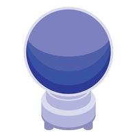 Fortune teller globe icon, isometric style vector