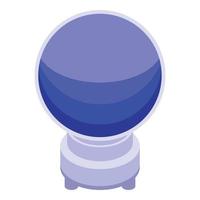 Fortune teller globe icon, isometric style vector