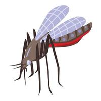 icono de mosquito del virus zika, estilo isométrico vector