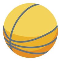 icono de pelota de baloncesto, estilo isométrico vector