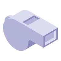 Sport whistle icon, isometric style vector