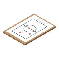 Basketball tactical board icon, isometric style vector
