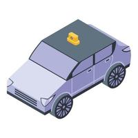 Cab taxi icon, isometric style
