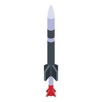 Space rocket icon, isometric style vector
