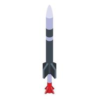 Space rocket icon, isometric style vector