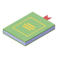 Fortune teller book icon, isometric style vector