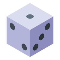 Fortune teller dice icon, isometric style vector