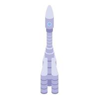 Spaceship icon, isometric style vector