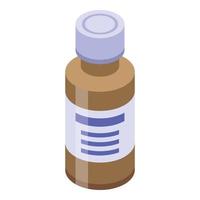 Cough syrup icon, isometric style vector