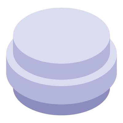 Antibiotic tablet icon, isometric style
