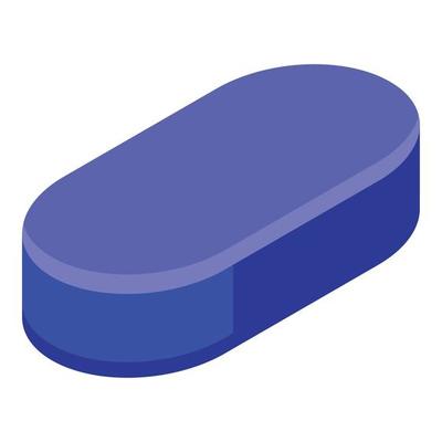 Medical pill icon, isometric style