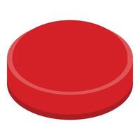 Chemical red pill icon, isometric style vector