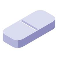 Tablet pill icon, isometric style vector