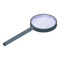 Police magnifier icon, isometric style vector