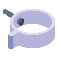 Gutter mount icon, isometric style vector