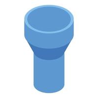 Blue gutter icon, isometric style vector