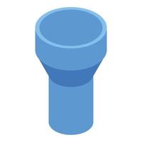 Blue gutter icon, isometric style vector