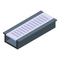 Concrete gutter icon, isometric style vector