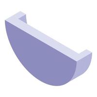 Water stop gutter icon, isometric style vector