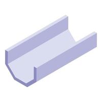 Drain gutter icon, isometric style vector