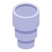 Rain gutter icon, isometric style vector