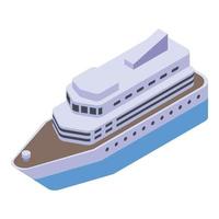 Cruise ship icon, isometric style vector