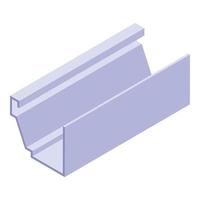 Trough gutter icon, isometric style vector