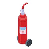 Water fire extinguisher icon, isometric style vector