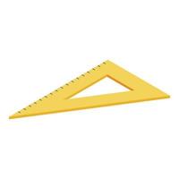 Architect angle ruler icon, isometric style vector