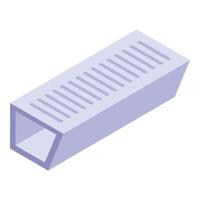 Iron gutter icon, isometric style vector