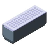 Road gutter icon, isometric style vector